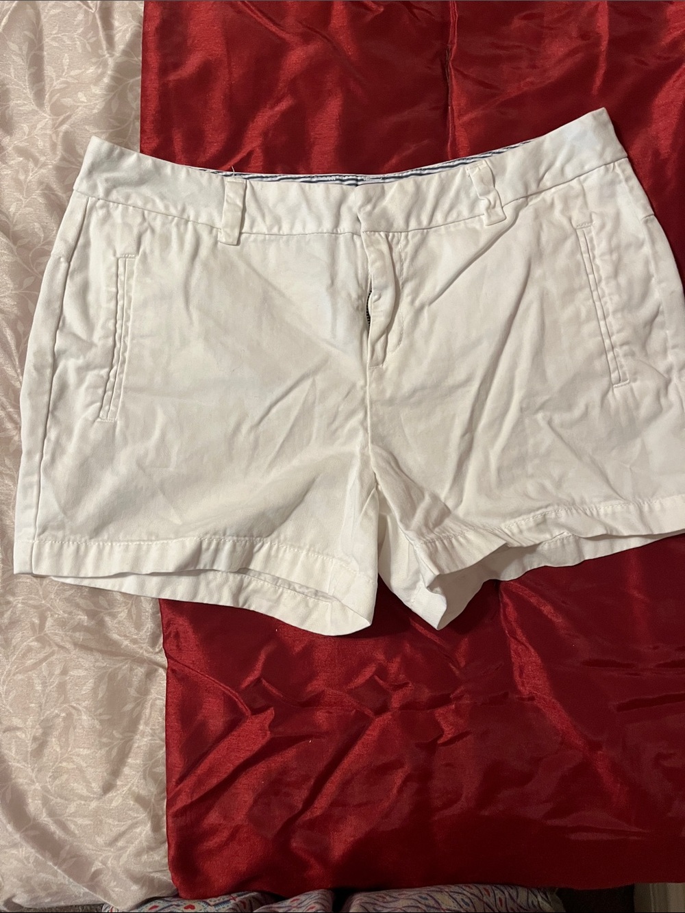 jcpenney Women's White Casual Cotton Bermuda Shorts